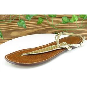 Sam Edelman Sz 10 M Gold‎ Thong Synthetic Women Sandals Gigi